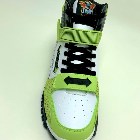 Men's Troop Cobra Mid Lime GreenWhiteBlack High-Top Sneakers NWT